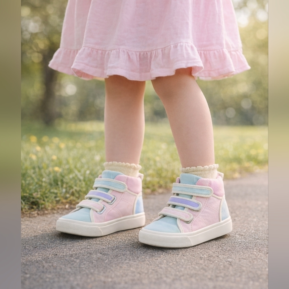 Cat & Jack Pastel Color Block High Top Sneakers Shoes